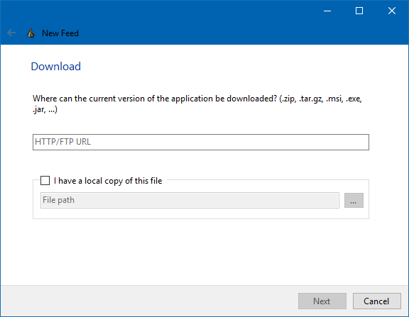 Feed Wizard screenshots